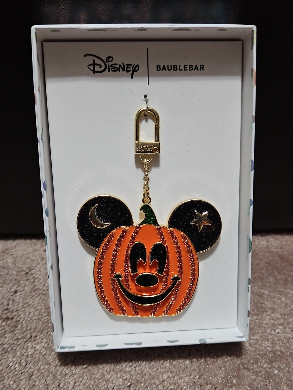 BaubleBar Disney - Mickey Jack O Latern Bag Charm